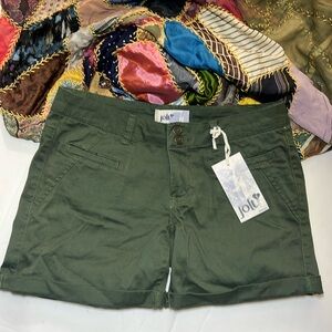 Jolt Bay Leaves Olive Women’s Shorts 1